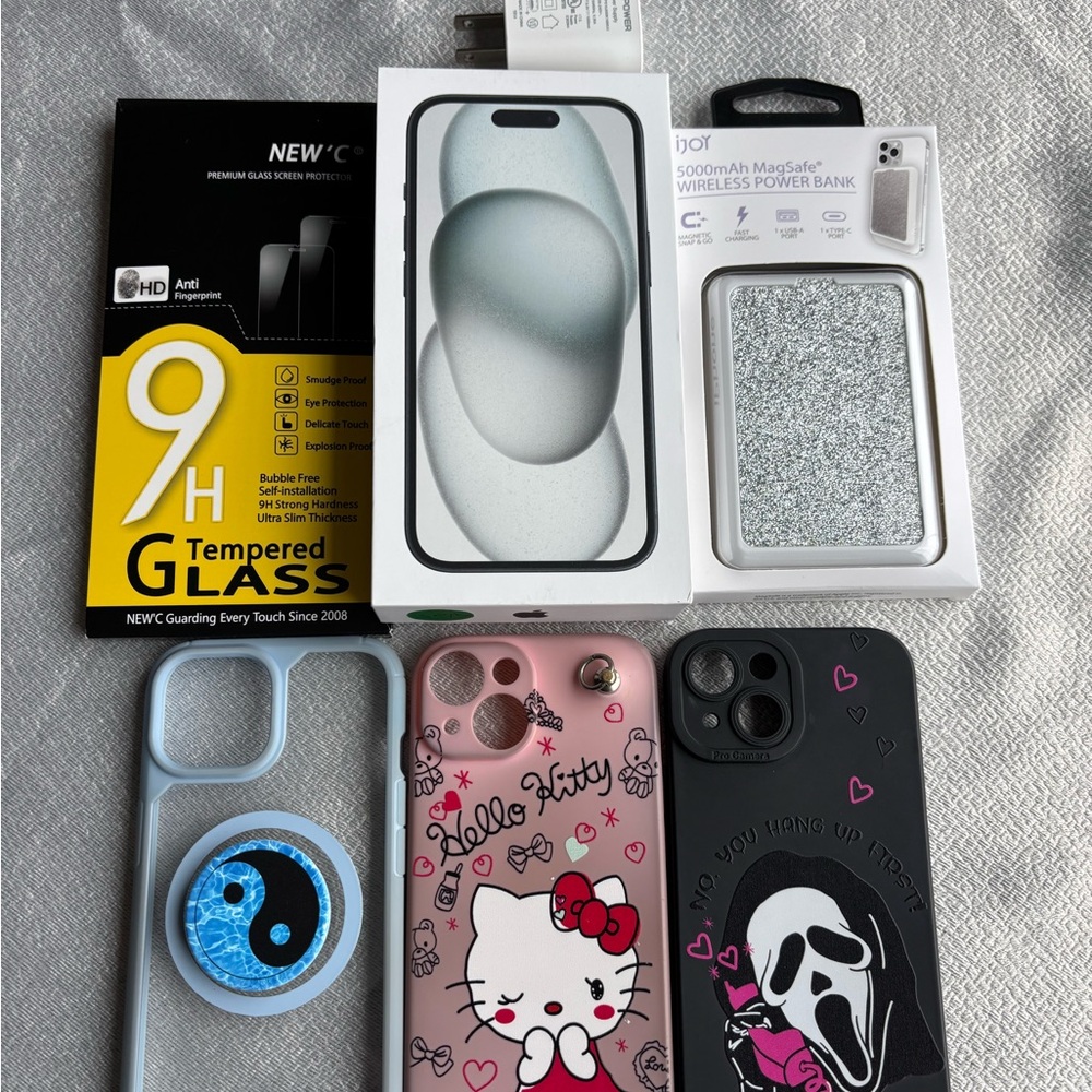 Hello Kitty and Ghost Face Phone Case - Pink and Black